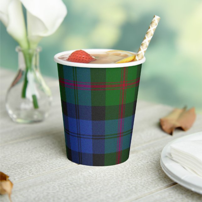 Baird Scottish Clan Tartan Paper Cups (Insitu)