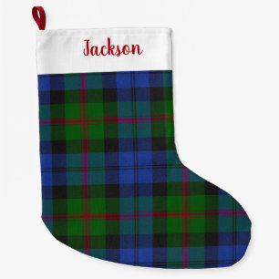 Baird Scottish Clan Tartan Plaid Pattern Large Christmas Stocking