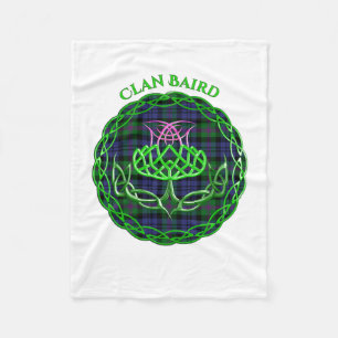Baird Scottish Tartan Celtic Thistle Fleece Blanket