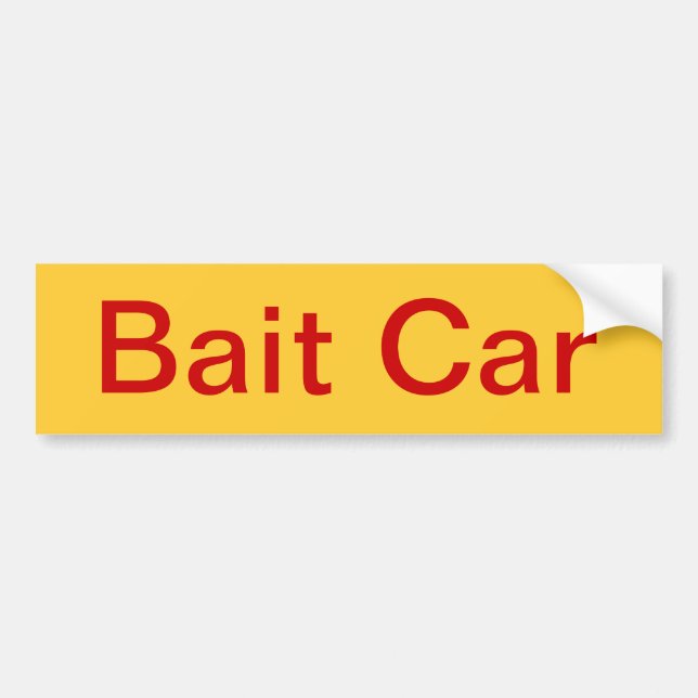 Bait Car Bumper Sticker (Front)