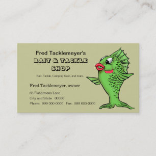 Bait  & Tackle Shop, Fishing Gear Business Card