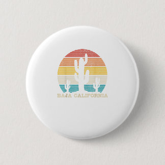 Baja California Cactus Vintage Retro Desert Souven 6 Cm Round Badge