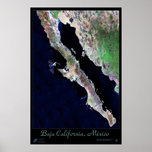 Baja California , Mexico  satellite poster (Front)