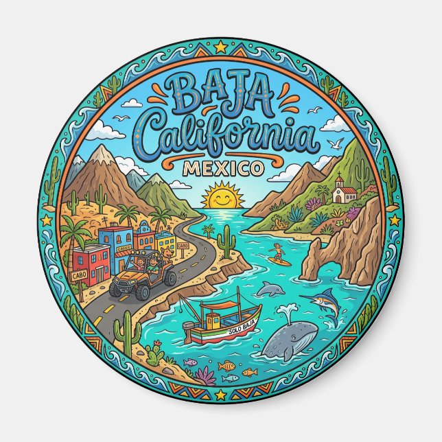 Baja California Peninsula Mexico Magnet (Front)