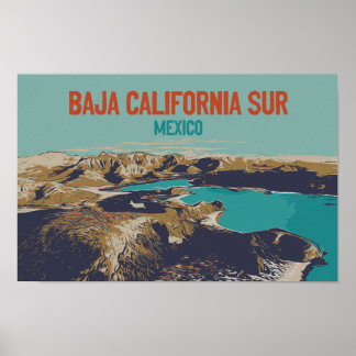 Baja California Sur lanscape, Mexico Postcard Poster