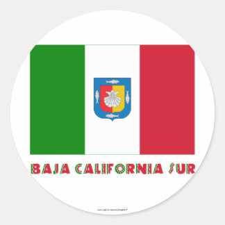 Baja California Sur Unofficial Flag Classic Round Sticker