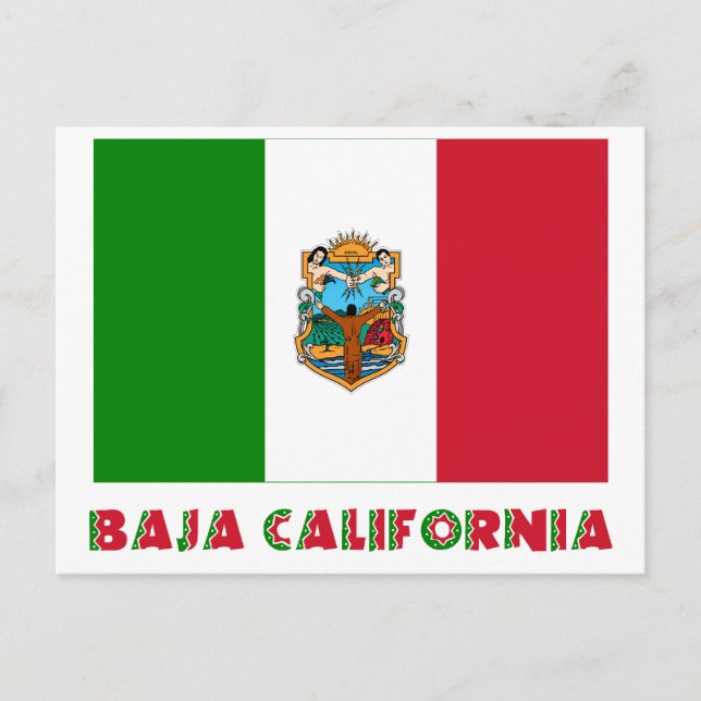 Baja California Unofficial Flag Postcard (Front)