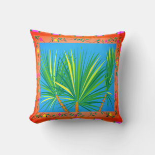 Baja Palms Throw Pillow