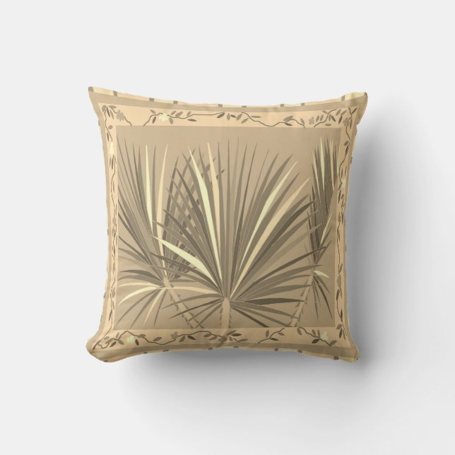 Baja Palms Throw Pillow (Front)