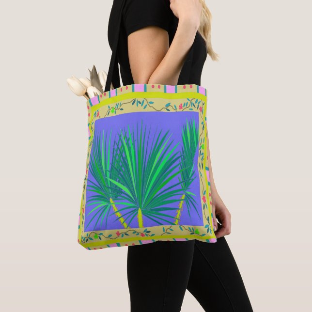 Baja Palms Tote Bag (Close Up)
