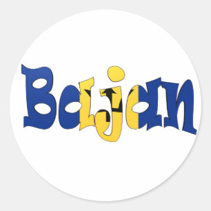 Bajan Classic Round Sticker