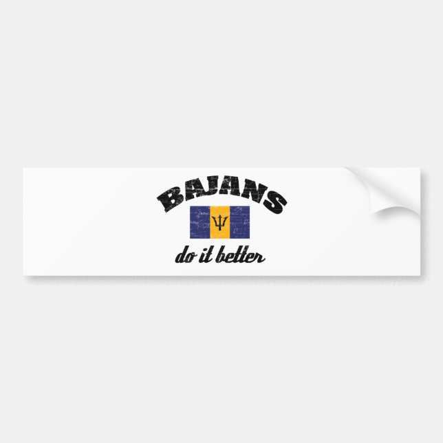 Bajan do it better bumper sticker (Front)