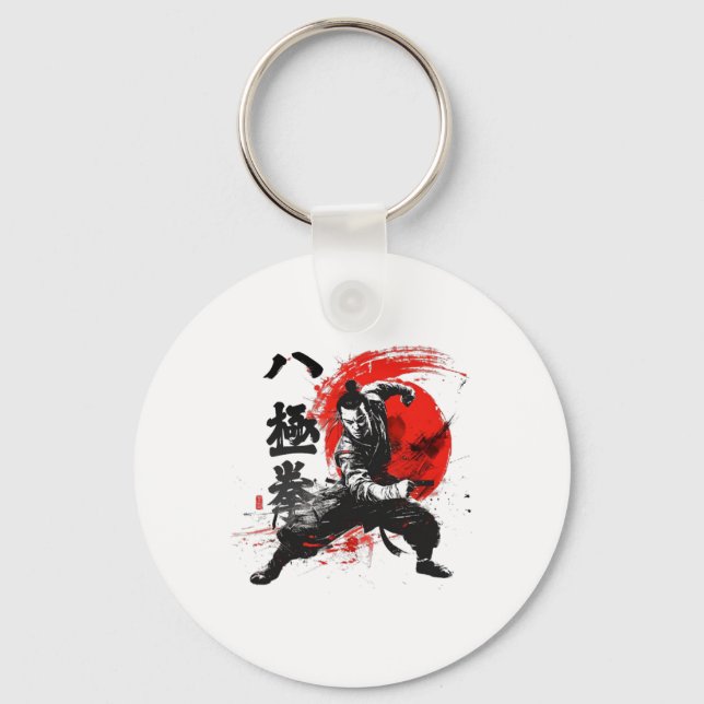 Baji Quan Open Gate Eight Extremities Boxing Kung  Key Ring (Front)