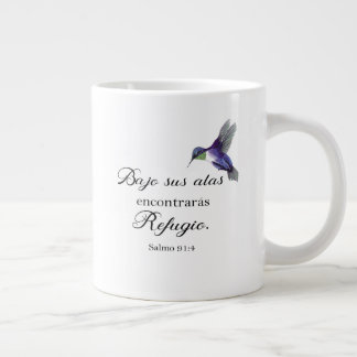 Bajo sus alas Salmo 91 Spanish bible verse Large Coffee Mug