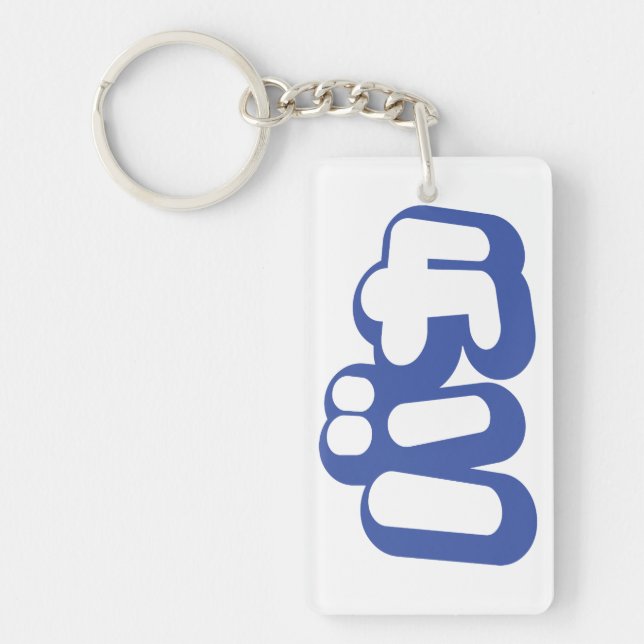 BAKA バカ ~ Fool in Japanese Katakana Script Key Ring (Front)