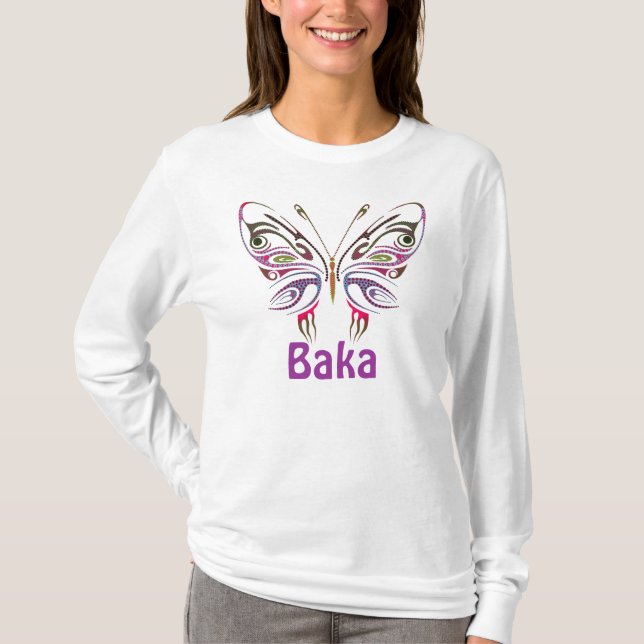 Baka Personalised Butterfly T-Shirt (Front)