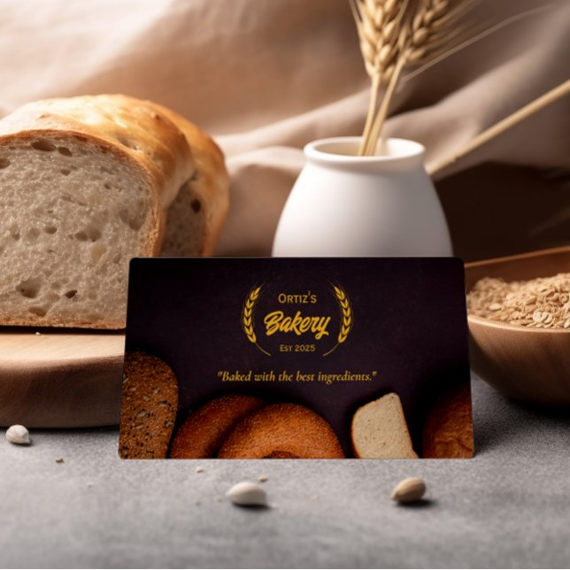 Bake Bakery Business | Elegant Golden Wheat  Card (Creator Uploaded)