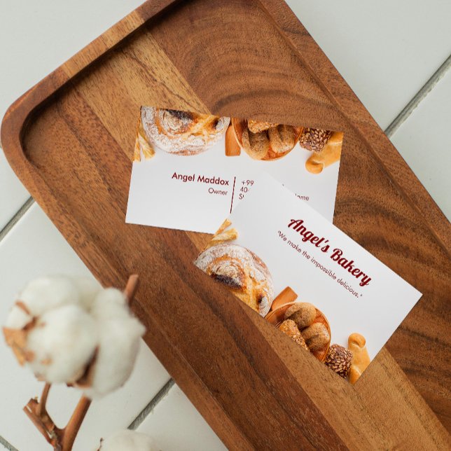 Bake Bakery Business | Warm Bread White Business Card (Creator Uploaded)
