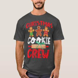 Bake Baking Christmas Cookie Gingerbread Man Crew  T-Shirt