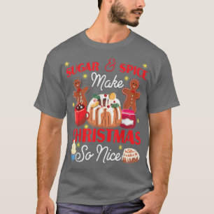 Bake Baking Christmas Cookie Gingerbread Man Cupca T-Shirt