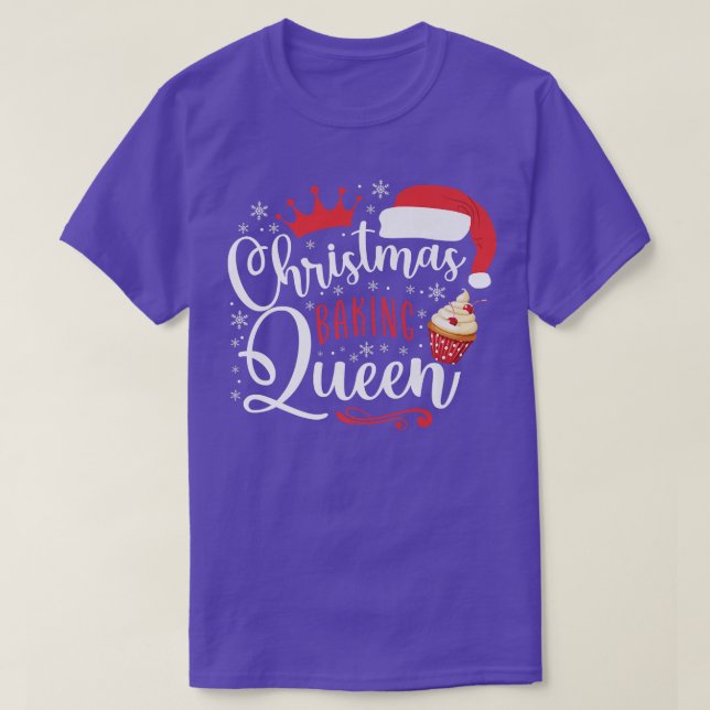Bake Baking Christmas Cupcake Queen  T-Shirt (Design Front)