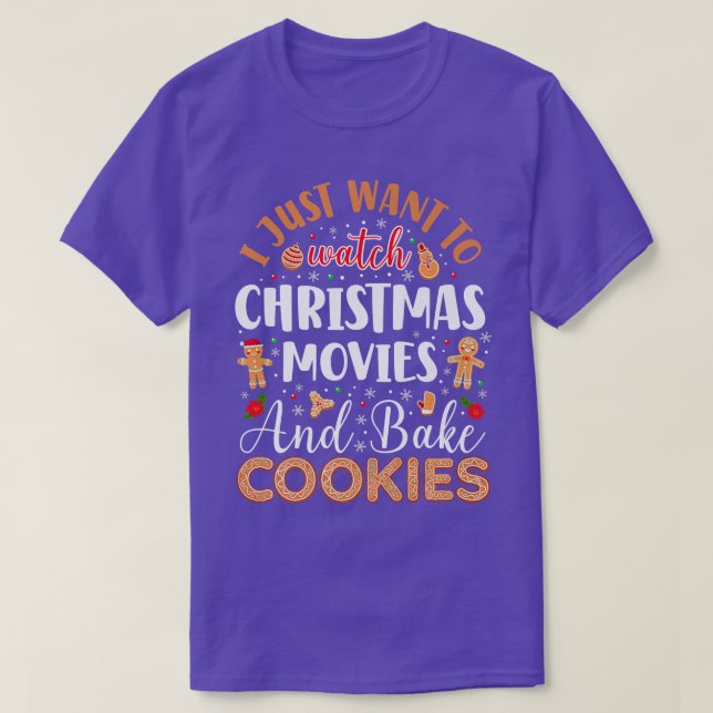Bake Baking Christmas Movie Cookie Gingerbread Man T-Shirt (Design Front)