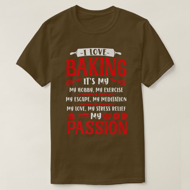 Bake Baking Rolling Pin Whisk   T-Shirt (Design Front)