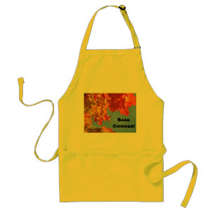 Bake Cookies! Autumn Leaves Yellow aprons custom