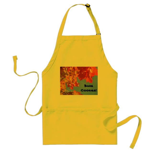 Bake Cookies! Autumn Leaves Yellow aprons custom (Front)