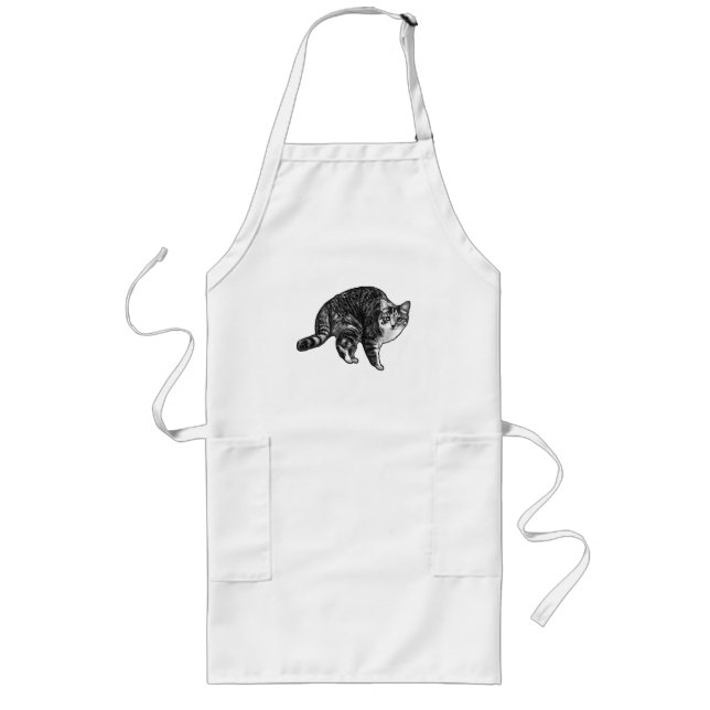 Bake Eve Tabby Long Apron (Front)