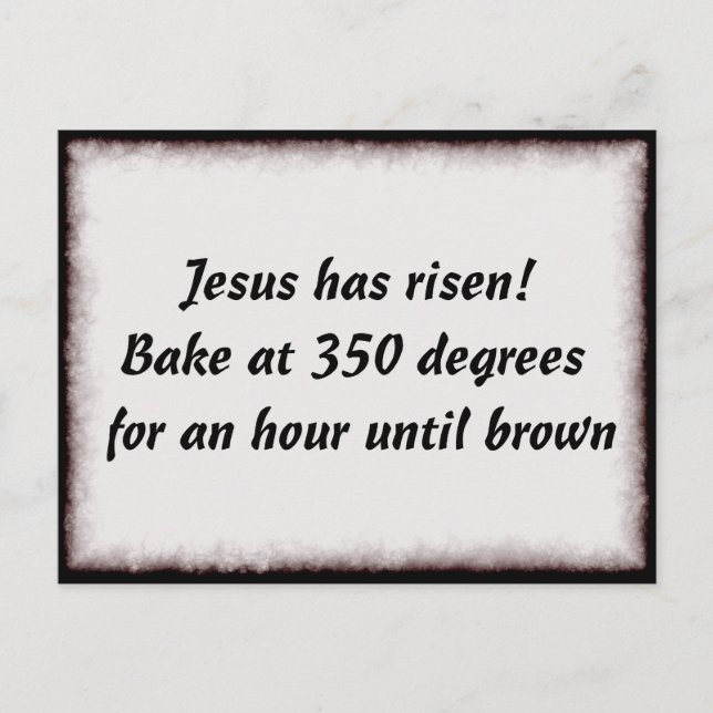Bake Me A Jesus Postcard (Front)