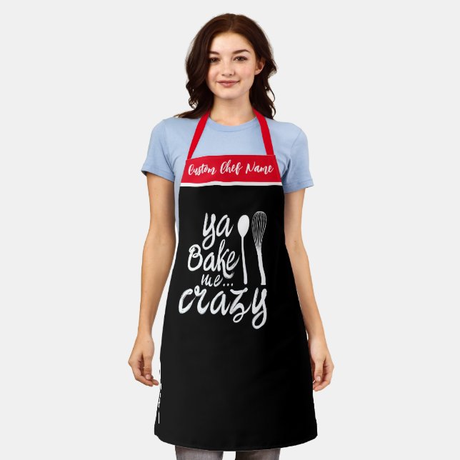 Bake Me Crazy | Bakers Personalised Funny Aprons (Worn)