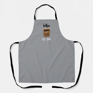 Bake My Day Grey Apron