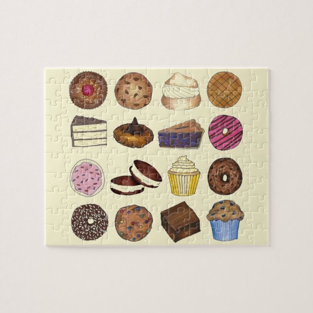 Bake Sale Cupcake Brownie Pie Cake Baked Goods Jigsaw Puzzle (Horizontal)