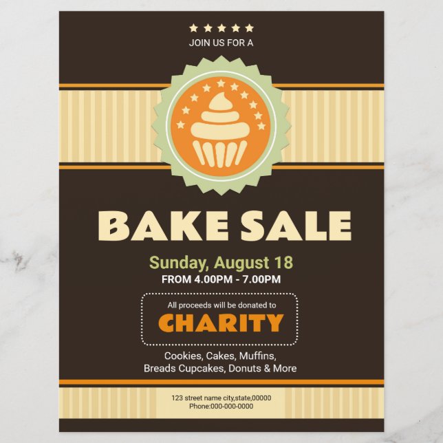 Bake Sale Flyer Template (Front)