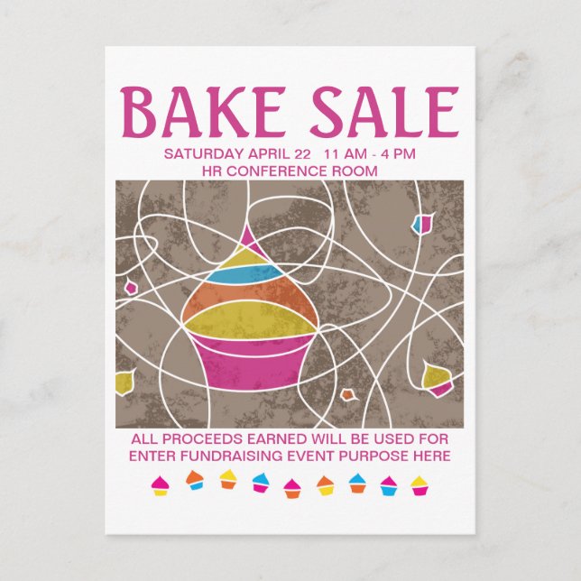 bake sale flyers postcard (Front)