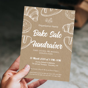 Bake Sale Fundraiser Church School Community Invitation