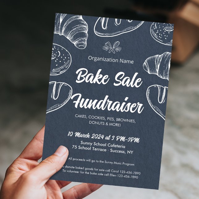 Bake Sale Fundraiser Church School Community Invitation (Bake Sale Fundraiser Church School Community Invitation)