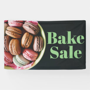 Bake Sale Fundraiser Table Banner Macaroons