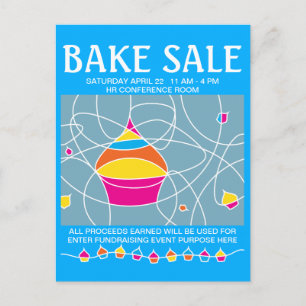 bake sale handbill flyers postcard