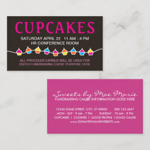 bake sale handbills business card
