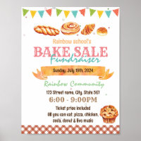 Bake sale poster flyer template