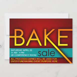 bake sale typographic flyers