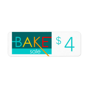 bake sale typographic price tags