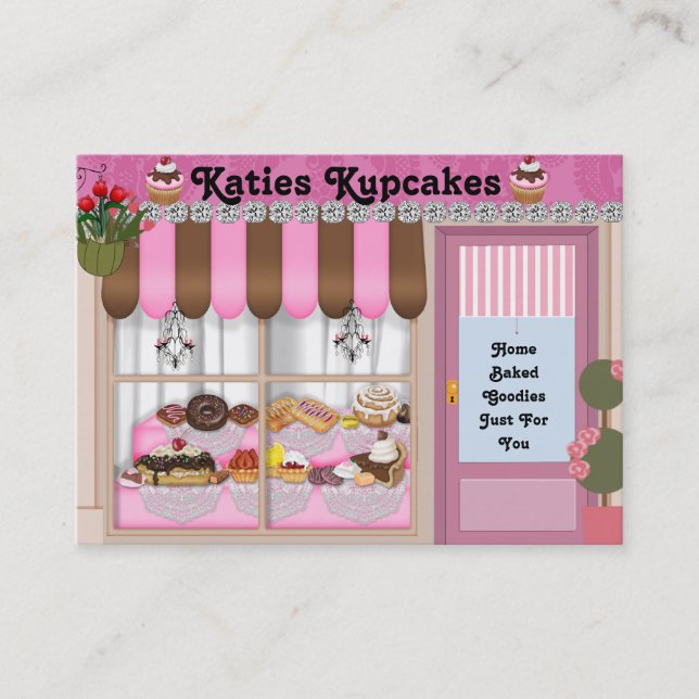 Bake Shop Style  BLING Business Card (Front)