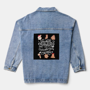 Bake Stuff and Watch Christmas Movies Denim Jacket