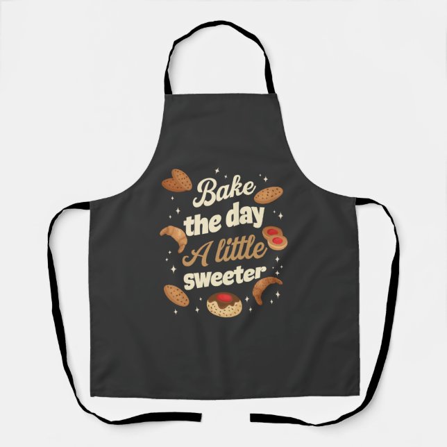 Bake the day a little sweeter apron (Front)