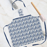 Bake the World a Better Place Delft Blue Dutch Apron<br><div class="desc">"Bake the World a Better Place" typography on white at top.  Delft blue,  hand painted,  vintage,  Holland windmill and farmhouse along unique waterways created in a seamless pattern below.</div>