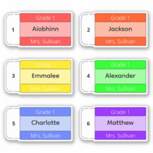 Bake to School Customized Multiple Name Stickers 