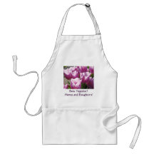 Bake Together! Moms and Daughters apron Tulips